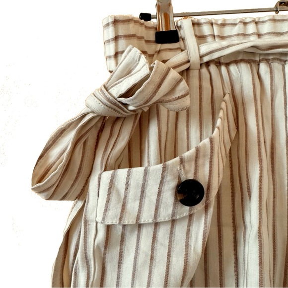 Ann Taylor Petite Striped Paperbag Waist Pants - Size 4P - Picture 5 of 9